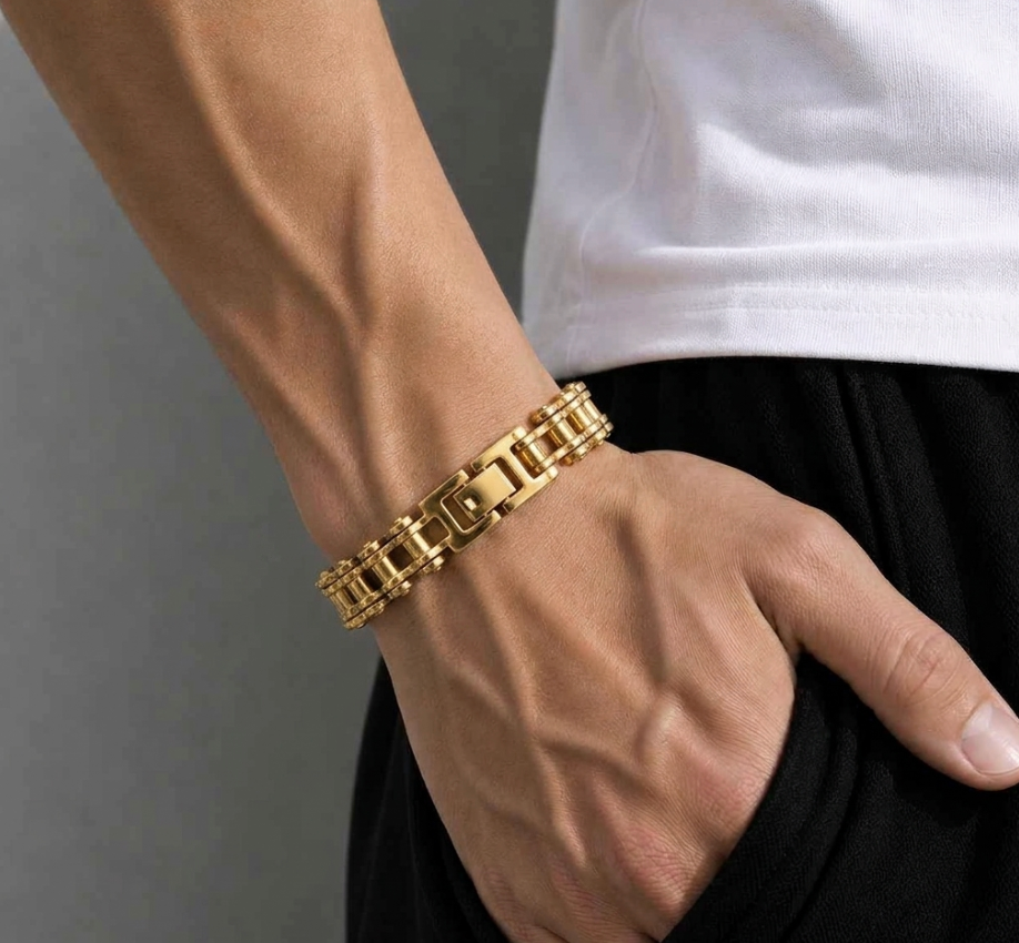 Bike Chain Bracelet Gold/Silver